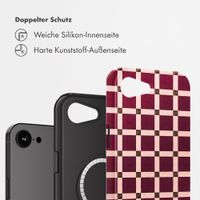 Selencia Vivid Rückabdeckung mit MagSafe Apple iPhone 17e / 16e - Check This Burgundy