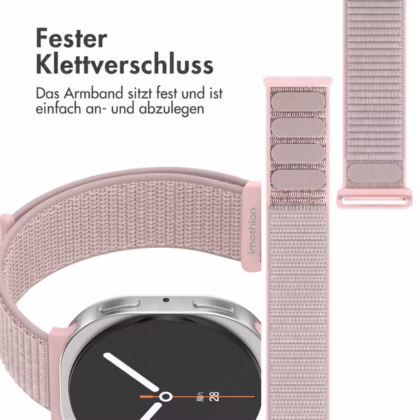 imoshion Nylonarmband für Samsung Galaxy Watch 9 (40/44mm) / Watch 8 (40/44mm) / Classic (46mm) - Light Pink