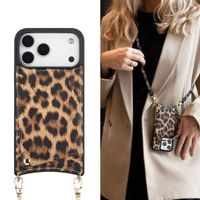 Selencia Nova HandyHülle mit Kordel und Kartenhalter Apple iPhone 17 Pro Max - Leopard