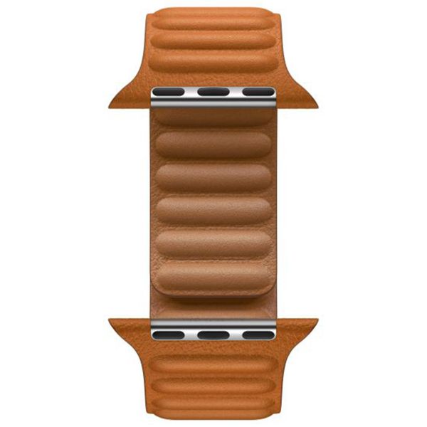 Apple Leather Link Armband für das  Apple Watch Series 1 t/m 11 / SE / Ultra (44/45/46/49 mm) - Größe M/L - Golden Brown