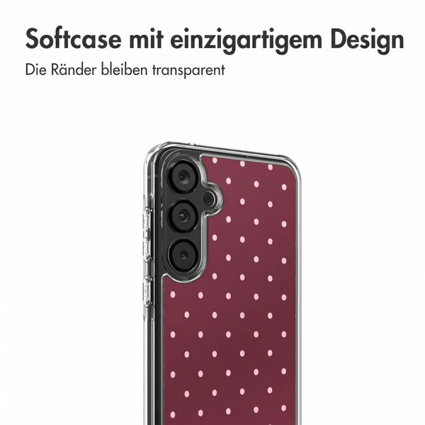 imoshion Design Hülle Samsung Galaxy A55 - Polka Dot Bordeaux