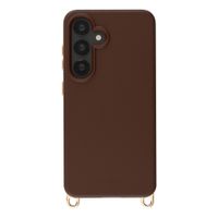 Selencia Rivièra Backcover mit MagSafe mit abnehmbaren Haken Samsung Galaxy A55 (5G) / A35 - Choco Brown