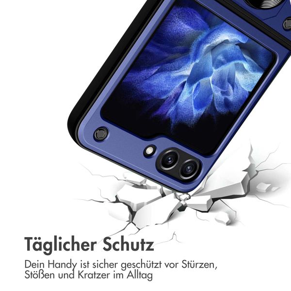 imoshion Rugged Back Cover mit Ring Samsung Galaxy Z Flip 5 - Dunkelblau