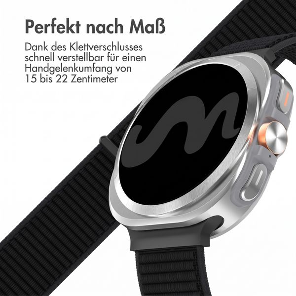 imoshion Nylonarmband für Samsung Galaxy Watch Ultra (2024/2025) - Schwarz