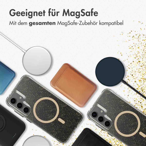 imoshion Klare Glitter Backcover mit MagSafe Samsung Galaxy S24 - Gold