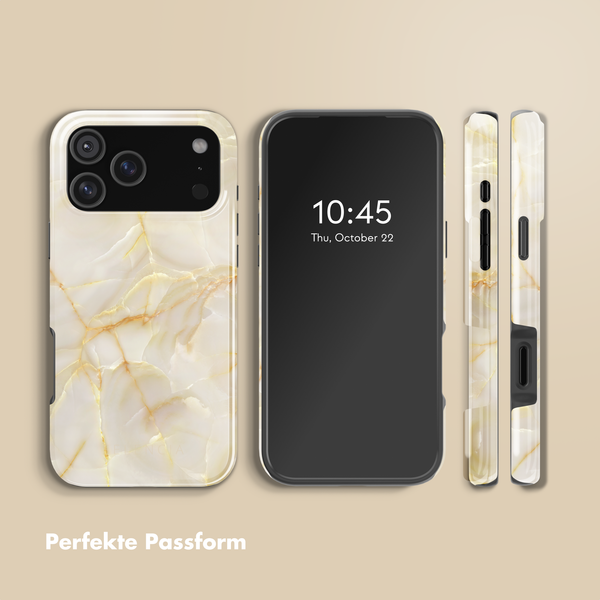 Selencia Vivid Rückabdeckung mit MagSafe Apple iPhone 17 Pro Max - Golden Beige Marble