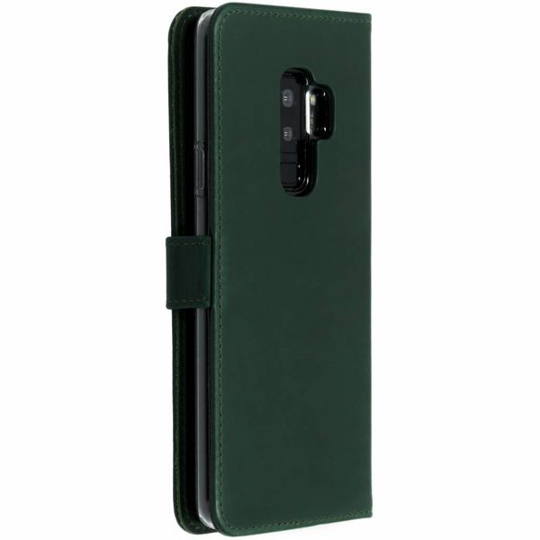 Selencia Echtleder Klapphülle Samsung Galaxy S9 Plus - Grün