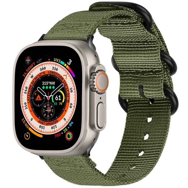 imoshion Nylonarmband für das Apple Watch Series 1-10 / SE / Ultra (2) - 42/44/45/46/49 mm - Grün