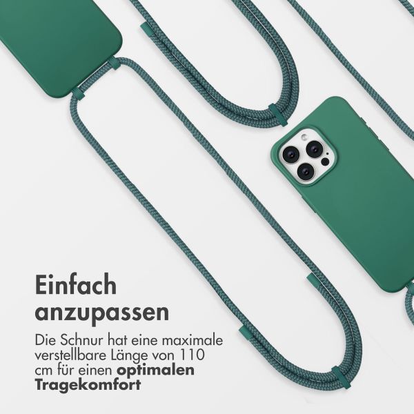 imoshion Color Backcover mit abnehmbarem Handykette und MagSafe Apple iPhone 15 Pro Max - Dunkelgrün