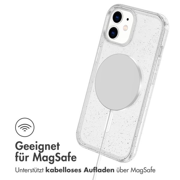 imoshion Sparkle Back Cover mit MagSafe für das Apple iPhone 12 (Pro) - Glitzer Transparent