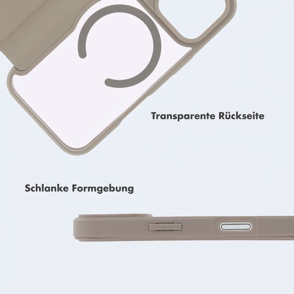 imoshion Transparente Bookcase mit MagSafe Apple iPhone 17 Pro Max - Beige