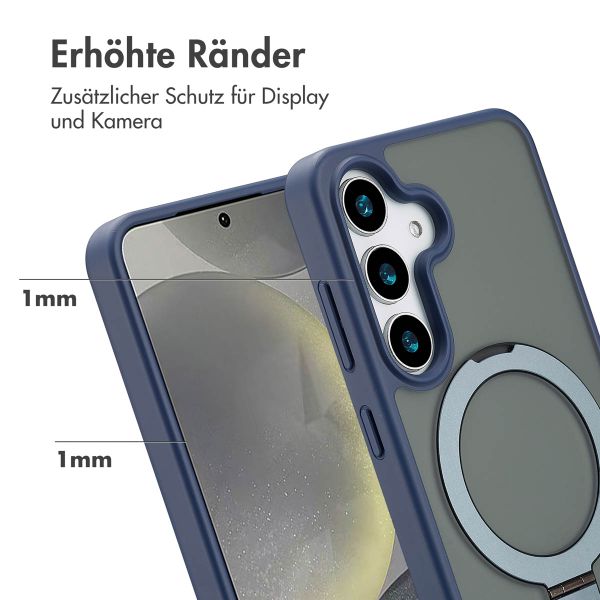 Accezz Ring Stand Backcover mit MagSafe Samsung Galaxy S25 - Blau