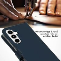 Selencia Echtleder Klapphülle Samsung Galaxy A55 - Dunkelblau