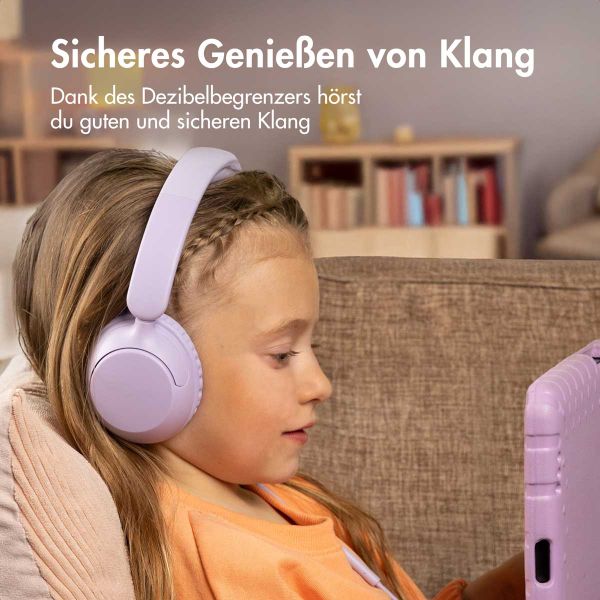 imoshion Kinderkopfhörer mit AUX-Kabel - Dezibelbegrenzer - Lavender Lilac