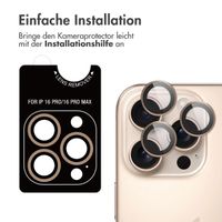 imoshion 2er-Pack Objektivschutz für Kamera für das Apple iPhone 16 Pro / 16 Pro Max - Desert / Titanium