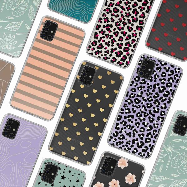 imoshion Design Hülle Samsung Galaxy A51 - Striped peach reverse