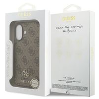 Guess 4G Metal Logo Back Cover MagSafe Apple iPhone 17 - Braun