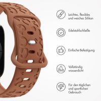 imoshion Silikonarmband Leopardenmuster für Apple Watch Series 1 - 9 / SE (38/40/41 mm) | Series 10 / 11 (42 mm) - Braun