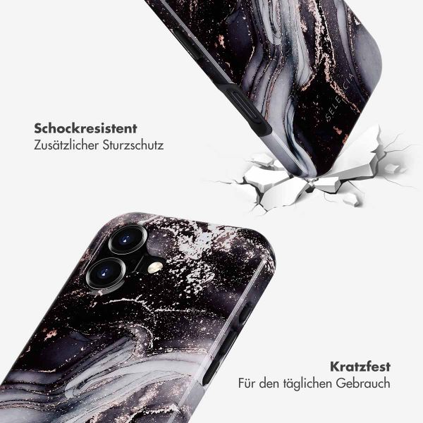 Selencia Vivid Rückabdeckung mit MagSafe iPhone 16 - Chic Marble Black