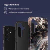 Selencia Vivid Back Cover Samsung Galaxy S25 FE - Chic Marble Black