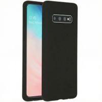 Accezz Liquid Silikoncase Samsung Galaxy S10 - Schwarz