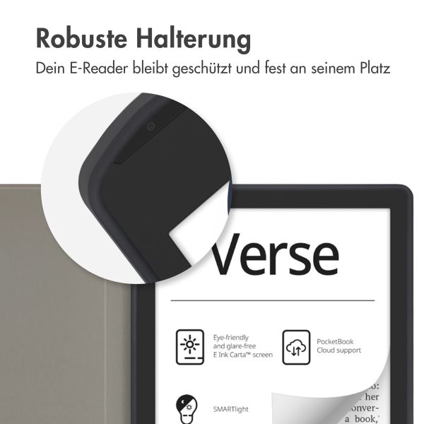 imoshion Design Slim Hard Case Klapphülle Pocketbook Verse / Verse Pro / Verse Pro Color / Vivlio Light / Light HD - Flower Watercolor