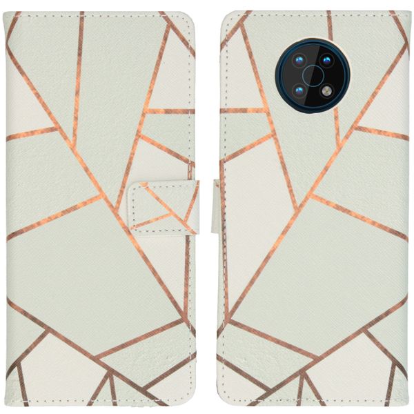 imoshion Design TPU Klapphülle für das Nokia G50 - White Graphic