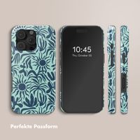 Selencia Vivid Tough Back Cover mit MagSafe für das iPhone 16 Pro Max - Tropical Vibes Light Blue