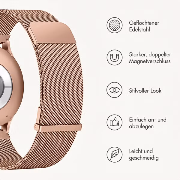 imoshion Mailändische Magnetarmband -   Universelle 20 mm Anschluss - Rose Gold