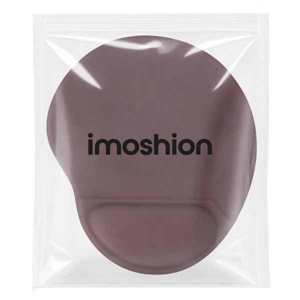 imoshion Ergonomisches Mauspad - Mauspad mit Handgelenkstütze - 30 x 25 cm - Bordeaux