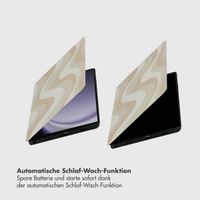 Selencia Vivid Klapphülle Samsung Galaxy Tab A9 Plus - Desert Waves Beige