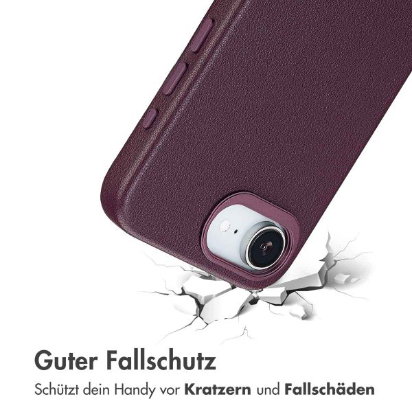 Accezz MagSafe Leather Backcover Apple iPhone 16e - Heath Purple