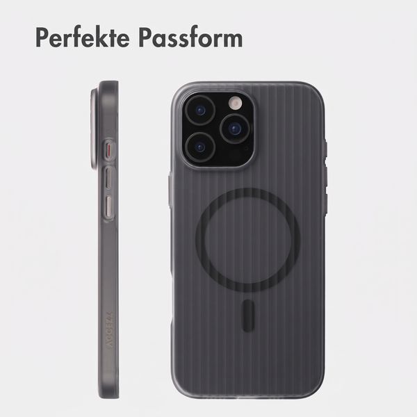 Accezz Lite Backcover mit MagSafe | Fluted | Apple iPhone 16 Pro Max - Grau