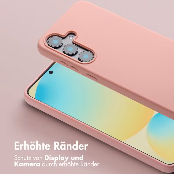 Selencia SilikonHülle mit abnehmbarem Band Samsung Galaxy S25 FE - Sand Pink