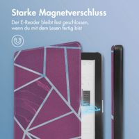 imoshion Design Slim Hard Case Klapphülle Kobo Clara HD - Bordeaux Graphic