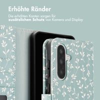 imoshion Design Klapphülle Samsung Galaxy A56 - Smoke Green Flowers