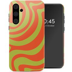 Selencia Vivid Back Cover Samsung Galaxy A55 - Wavy Swirl Orange Fern