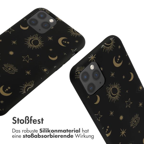 imoshion Silikonhülle design mit Band für das iPhone 11 Pro - Sky Black