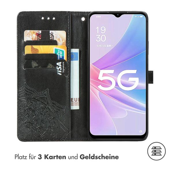 imoshion Mandala Klapphülle für das Oppo A58 (4G) - Schwarz