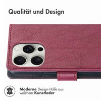 imoshion Luxuriöse Klapphülle für das iPhone 16 Pro - Bordeaux