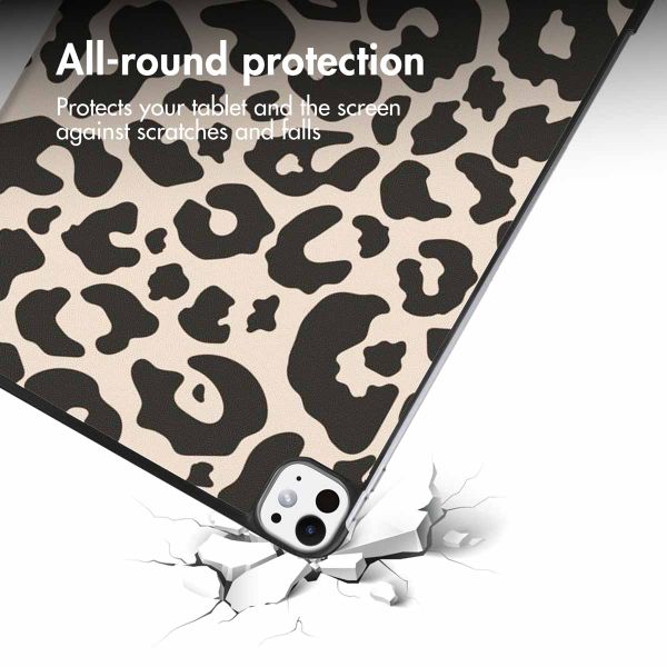 imoshion Design Trifold Klaphülle Apple iPad Pro 11 (2025) M5 / (2024) M4 - Leopard