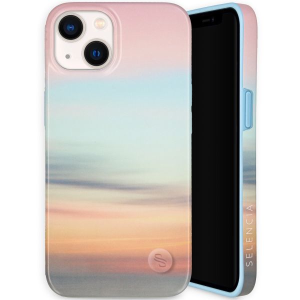 Selencia Aurora Fashion Back Case für das iPhone 13 - ﻿Strapazierfähige Hülle - 100 % recycelt - Sky Sunset Multicolor