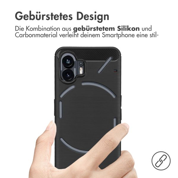 imoshion Brushed Back Cover Nothing Phone (2a) / (2a) Plus - Schwarz