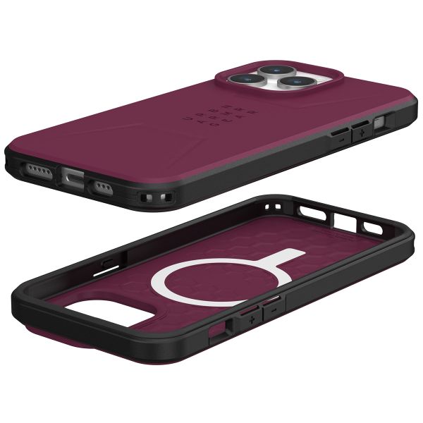 UAG Civilian Backcover MagSafe Apple iPhone 15 Pro Max - Bordeaux
