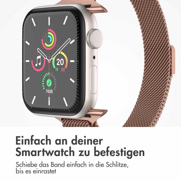 imoshion Mailandisches schlankes Armband für das  Apple Watch Series 1 t/m 9 / SE (38/40/41 mm) | Series 10 / 11 (42 mm) - Vintage Gold
