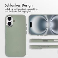 Accezz MagSafe Leather Backcover Apple iPhone 16 - Light Grey