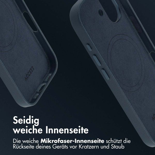 Accezz MagSafe Leather Backcover Apple iPhone 17 - Nightfall Blue