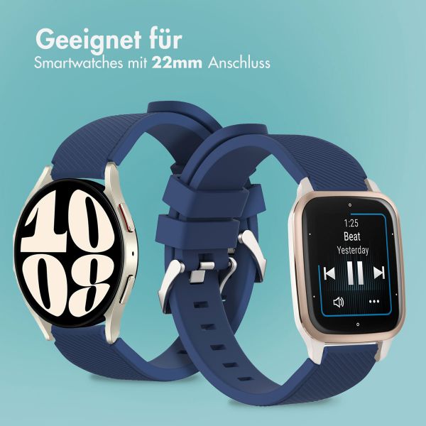 imoshion Flexibles Silikonarmband - Universeller 22-mm-Anschluss - Dunkelblau