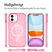 imoshion Sparkle Back Cover mit MagSafe für das Apple iPhone 12 (Pro) - Glitzer Rosa