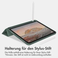 Accezz Smarte Klapphülle aus Silikon Apple iPad 11 (2025) 11 Zoll A16 / iPad 10 (2022) 10.9 Zoll - Dunkelgrün